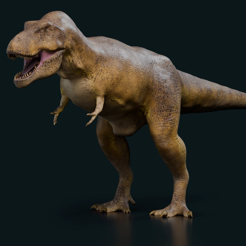 High-resolution source + paint — rendered from the original dinosaur mesh